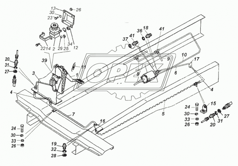 6520-1602597 Трубка (сталь) ф8; L=810 Ш=М14+К14/Ш=М14+К14 КАМАЗ